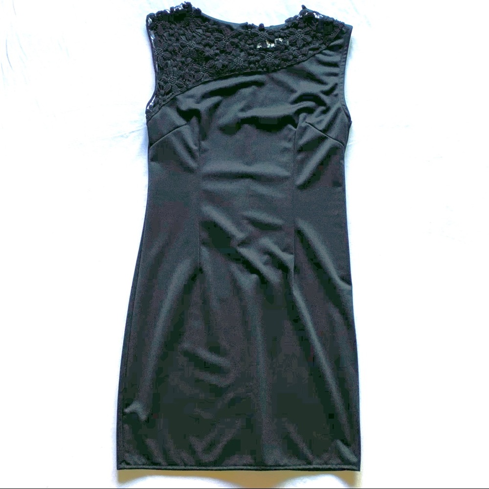 Black Dress with Lace Detail